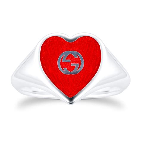 gucci pink ring|Gucci heart ring for sale.